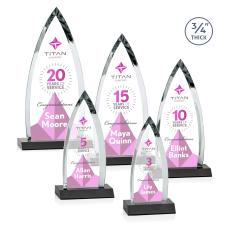Shildon Full Color Black Crystal Award - Corporate Awards