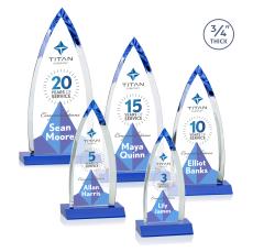 Shildon Full Color Blue Crystal Award - Corporate Awards
