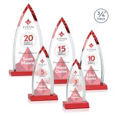 Shildon Full Color Red Crystal Award - Full Color Awards