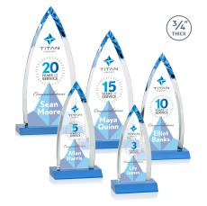 Shildon Full Color Sky Blue Crystal Award - Full Color Awards