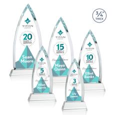 Shildon Full Color  Starfire on Newhaven Arch & Crescent Crystal Award - Corporate Awards