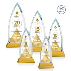 Shildon Full Color Amber on Newhaven Arch & Crescent Crystal Award - Corporate Awards