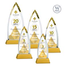 Shildon Full Color Amber on Newhaven Crystal Award - Full Color Awards