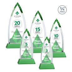 Shildon Full Color Green on Newhaven Crystal Award - Full Color Awards