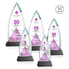 Shildon Full Color Black on Newhaven Arch & Crescent Crystal Award - Corporate Awards