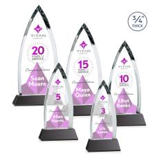 Shildon Full Color Black on Newhaven Crystal Award - Full Color Awards