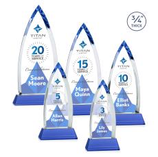 Shildon Full Color Blue on Newhaven Crystal Award - Full Color Awards