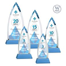 Shildon Full Color Sky Blue on Newhaven Crystal Award - Full Color Awards