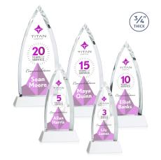 Shildon Full Color White on Newhaven Crystal Award - Full Color Awards