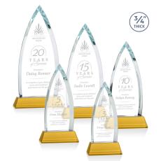 Shildon Amber on Newhaven Arch & Crescent Crystal Award - Glass Awards