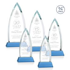 Shildon Sky Blue on Newhaven Arch & Crescent Crystal Award - Corporate Awards