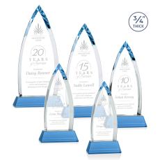 Shildon Sky Blue on Newhaven Crystal Award - Crystal Awards