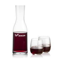 Caldmore Carafe & Crestview Stemless Wine - Etched Barware