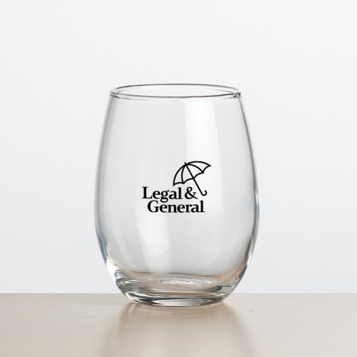 Corporate Recognition Gifts - Etched Barware - Wine Glasses - Stanford Stemless Wine - Imprinted