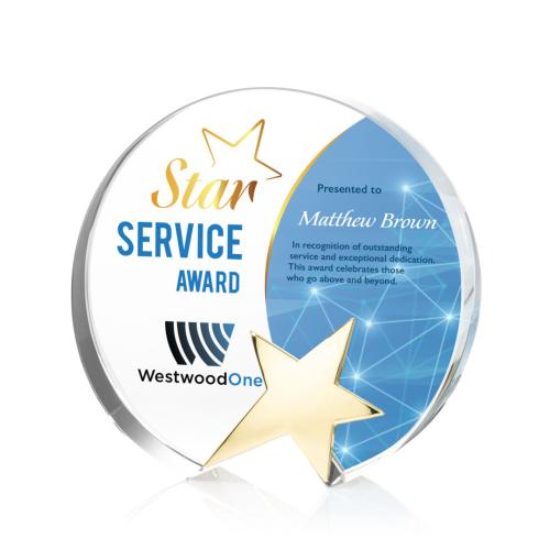 Corporate Awards - Crystal Awards - Creemore Full Color Star Crystal Award