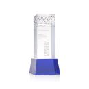 Velson Blue on Base Obelisk Crystal Award