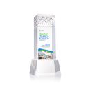 Velson Full Color Clear on Base Obelisk Crystal Award