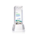 Velson Full Color Clear on Base Obelisk Crystal Award