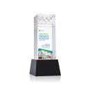 Velson Full Color Black on Base Obelisk Crystal Award