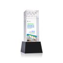 Velson Full Color Black on Base Obelisk Crystal Award