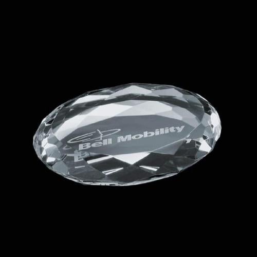 Corporate Awards - Crystal Awards - Crystal Paperweights - Amherst Paperweight - Oval