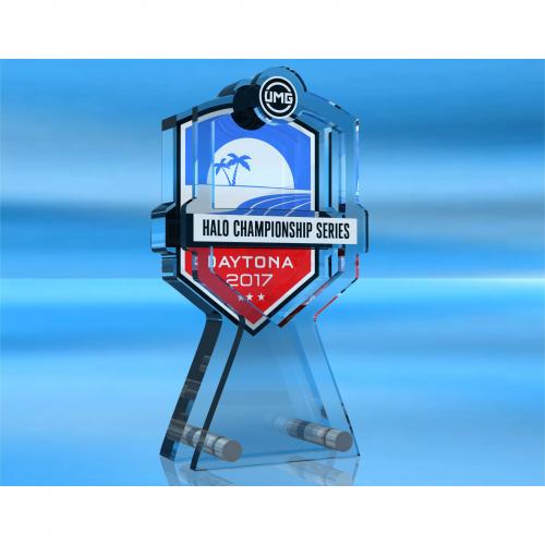 Featured - Custom Acrylic Awards Gallery - Halo Championship Series Award