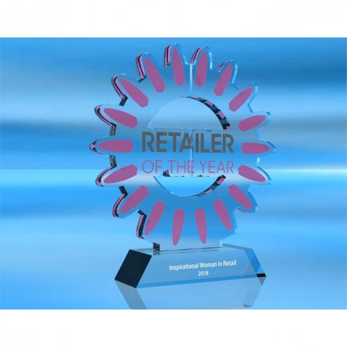 Featured - Custom Acrylic Awards Gallery - Retailer of the Year Award
