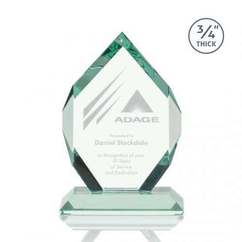 Corporate Awards - Royal Diamond Jade Diamond Glass Award