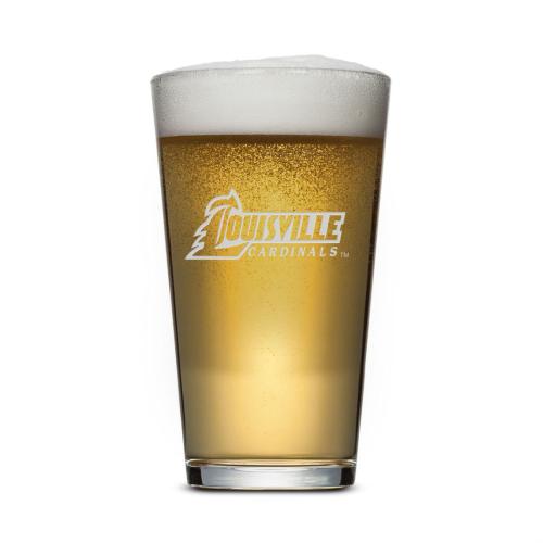 Corporate Recognition Gifts - Etched Barware - Chelsea Pub Glass - Deep Etch
