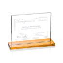 Emperor Amber (Horiz) Rectangle Crystal Award