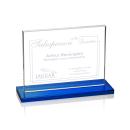 Emperor Blue (Horiz) Rectangle Crystal Award