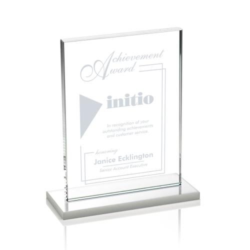 Corporate Awards - Crystal Awards - Emperor White  Rectangle Crystal Award