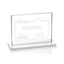 Emperor White (Horiz)  Rectangle Crystal Award