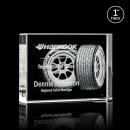 York 3D Rectangle Crystal Award