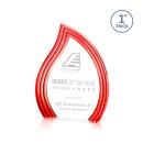 Tidworth Blaze Red Flame Acrylic Award