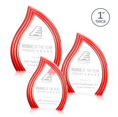 Tidworth Blaze Red Flame Acrylic Award - Employee Awards