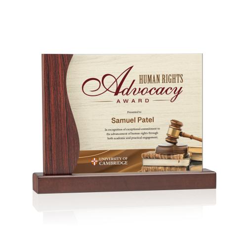 Corporate Awards - Glass Awards - Hartwell Full Color Rectangle Glass Award