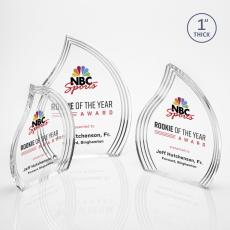 Tidworth Full Color  Clear Flame Acrylic Award - Acrylic Awards