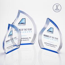 Tidworth Full Color Blue Flame Acrylic Award - Corporate Awards