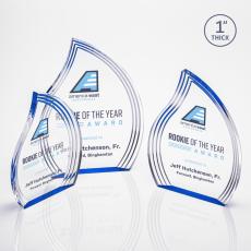 Tidworth Full Color Blue Flame Acrylic Award - Flame Awards