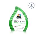 Tidworth Blaze Full Color Green Flame Acrylic Award