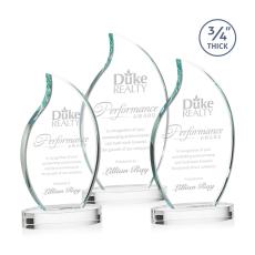 Croydon Clear on Alberton Base Flame Crystal Award - Newest Additions