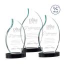 Croydon Black on Alberton Base Flame Crystal Award