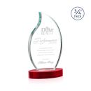 Croydon Red on Alberton Base Flame Crystal Award