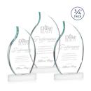 Croydon White on Alberton Base Flame Crystal Award