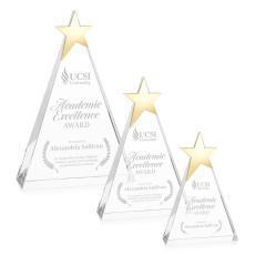 Eglinton Gold Star Pyramid Crystal Award - Service Awards