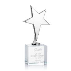 Tuscany Chrome Star on Granby Base - Clear - Corporate Awards