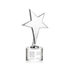 Tuscany Chrome Star on Marvel Base - Clear - Corporate Awards
