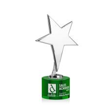 Tuscany Chrome Star on Marvel Base - Green - Corporate Awards