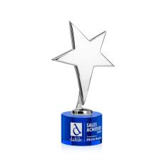 Tuscany Chrome Star on Marvel Base - Blue - Metal Awards